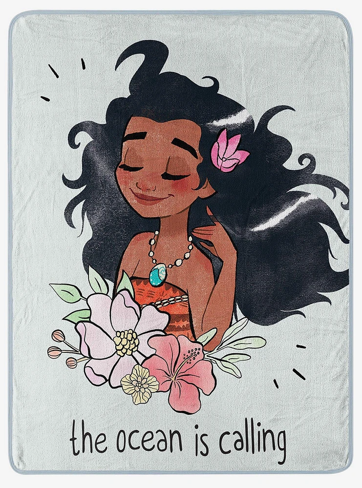 Disney Moana Ocean Calling Micro Raschel Throw