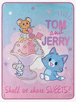 Tom & Jerry Sharing Sweets Micro Raschel Throw