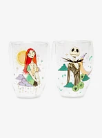 The Nightmare Before Christmas Jack & Sally Glass Cup Set