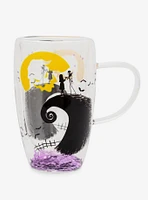 The Nightmare Before Christmas Spiral Hill Purple Confetti Glass Mug