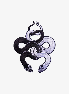 Black & White Twisting Snake Patch