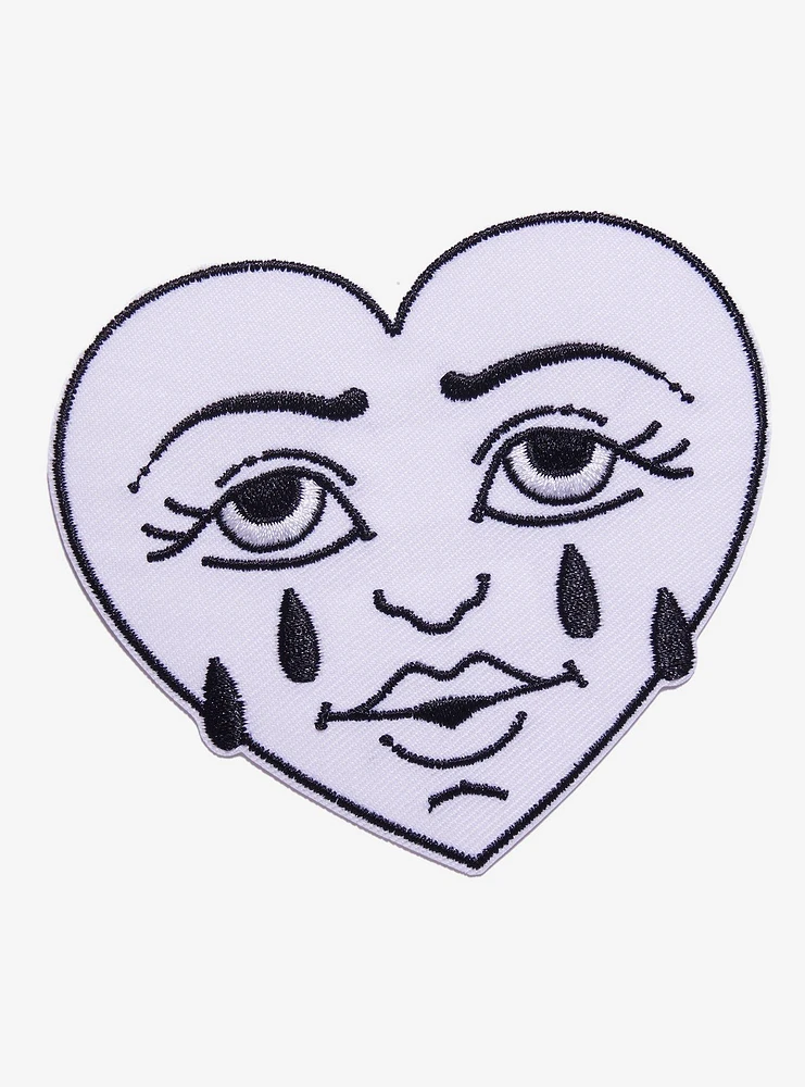 Crying Face Heart Patch