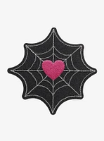 Pink Heart Spiderweb Patch