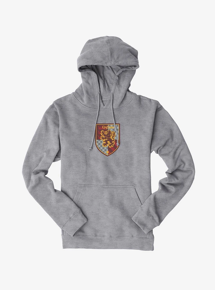 Harry Potter Gryffindor Checkered Shield Hoodie