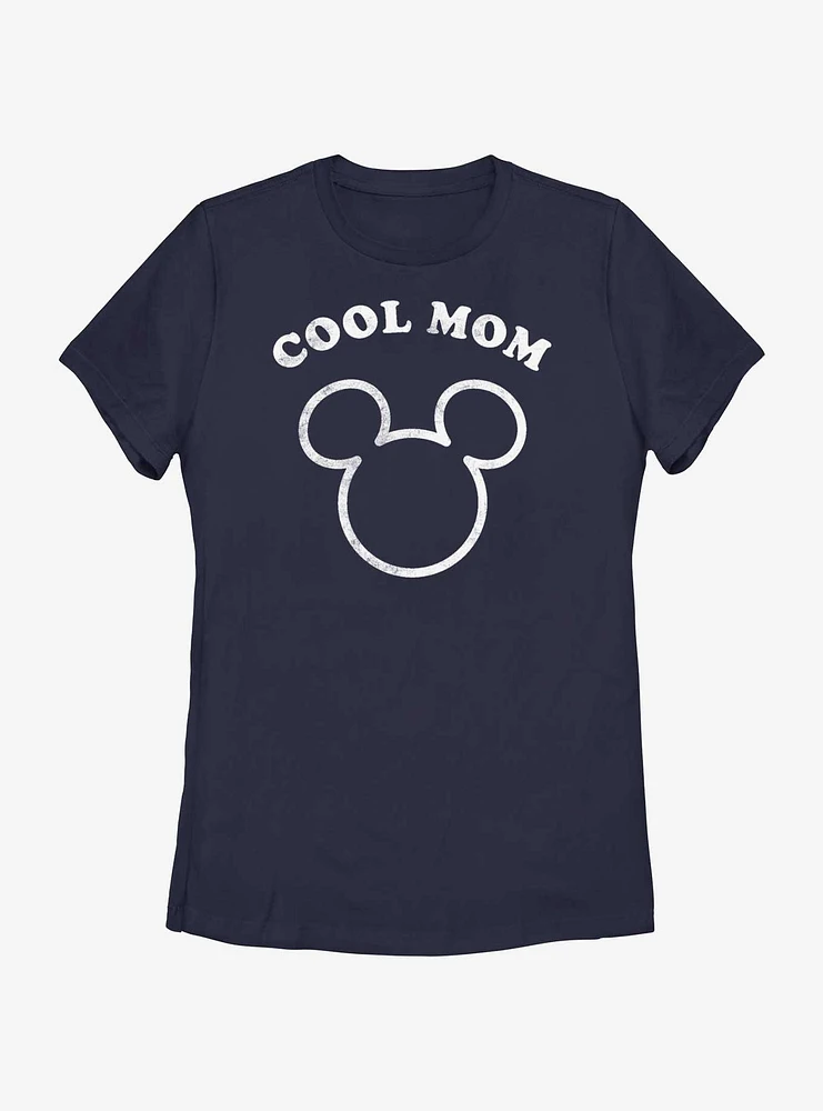 Disney Mickey Mouse Cool Mom Outline Womens T-Shirt