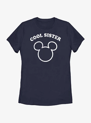 Disney Mickey Mouse Cool Sister Outline Womens T-Shirt