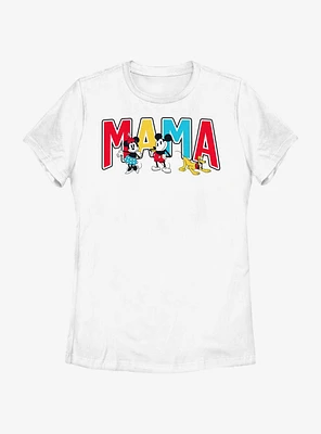 Disney Mickey Mouse Mama Collegiate Womens T-Shirt