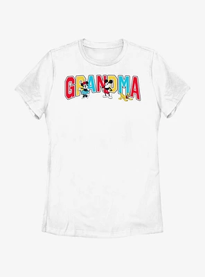 Disney Mickey Mouse Grandma Collegiate Womens T-Shirt