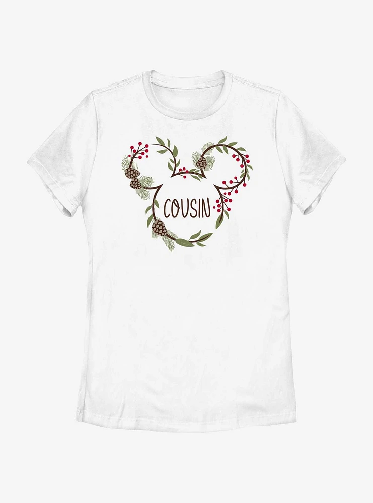 Disney Mickey Mouse Cousin Holiday Ears Womens T-Shirt