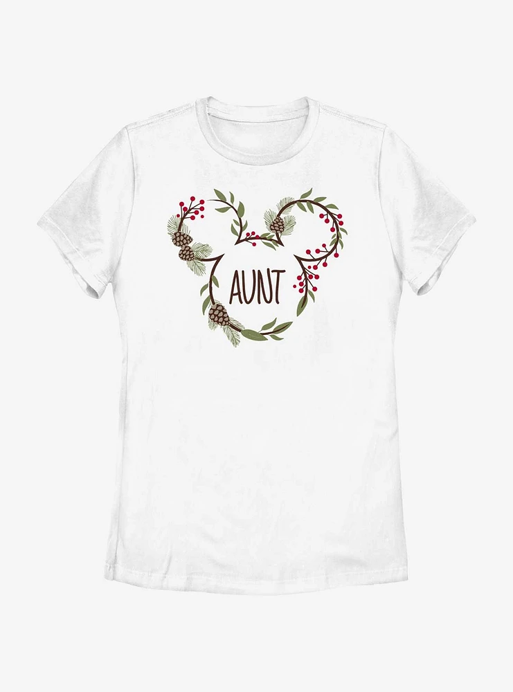 Disney Mickey Mouse Aunt Holiday Ears Womens T-Shirt