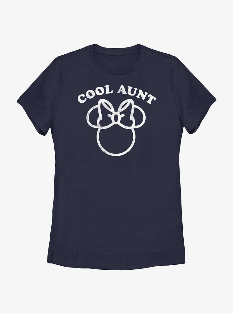 Disney Minnie Mouse Cool Aunt Ears Womens T-Shirt