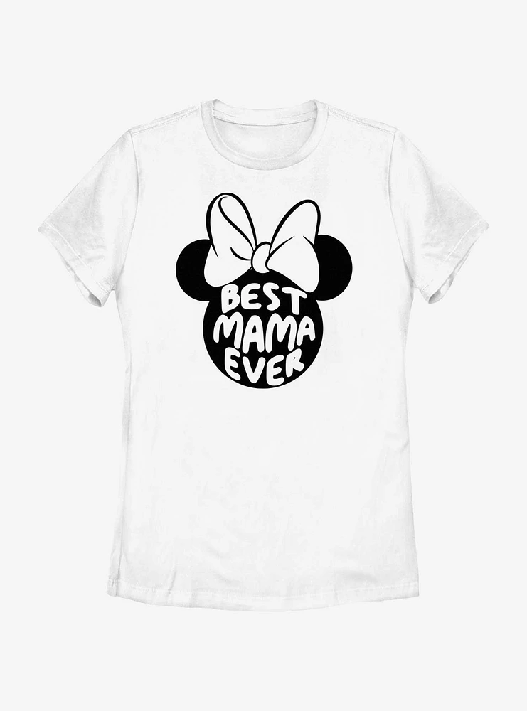 Disney Minnie Mouse Best Mama Ever Ears Womens T-Shirt