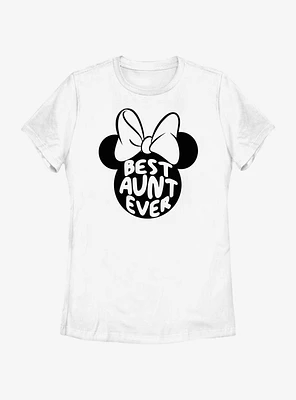 Disney Minnie Mouse Best Aunt Ever Ears Womens T-Shirt