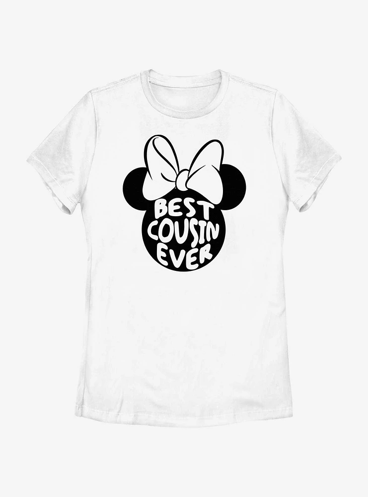 Disney Minnie Mouse Best Cousin Ever Ears Womens T-Shirt