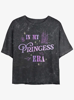 Disney Princesses My Princess Era Mineral Wash Womens Crop T-Shirt