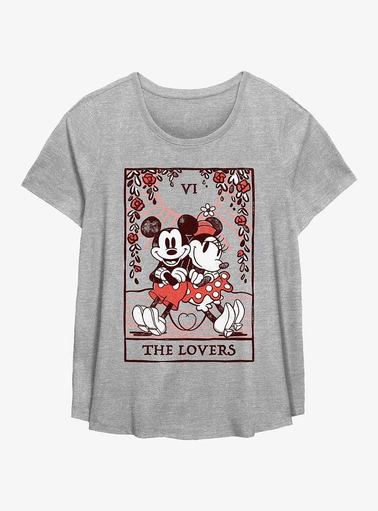 Disney Mickey Mouse & Minnie The Lovers Girls T-Shirt Plus