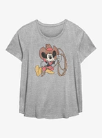 Disney Mickey Mouse Cowboy Girls T-Shirt Plus