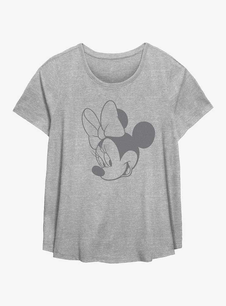 Disney Minnie Mouse Head Girls T-Shirt Plus