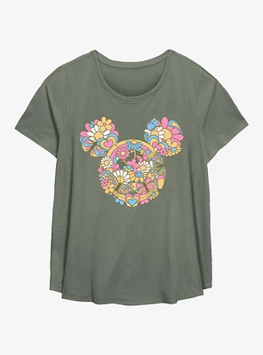 Disney Mickey Mouse Groovy Head Girls T-Shirt Plus