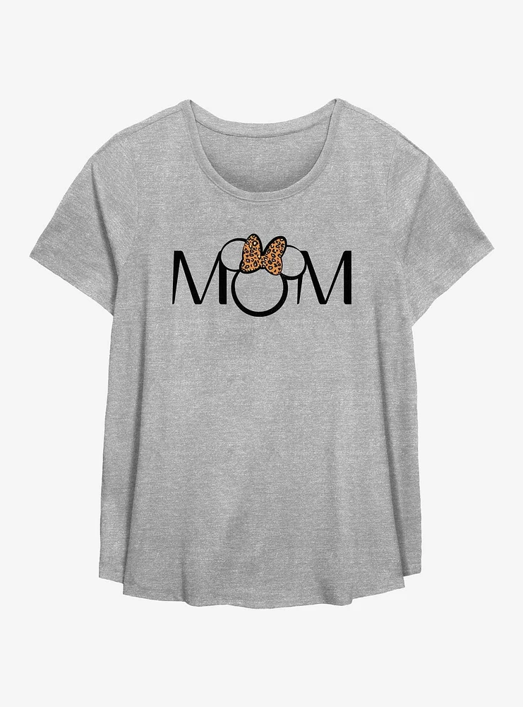 Disney Minnie Mouse Mom Leopard Ears Girls T-Shirt Plus