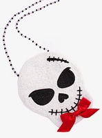 Skull With Bow Beaded Mini Crossbody Bag