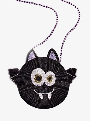 Bat Beaded Mini Crossbody Bag