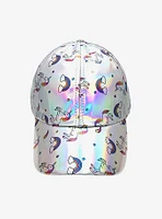 Unicorn Print Hologram Baseball Cap