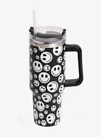 Black & White Happy Face Printed 40oz Tumbler