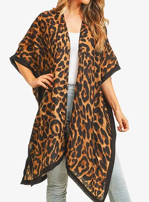 Leopard Print Duster Kimono