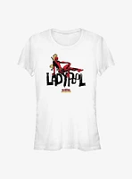 Marvel Deadpool & Wolverine Relaxing Ladypool Girls T-Shirt