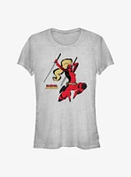 Marvel Deadpool & Wolverine Slash Ladypool Girls T-Shirt