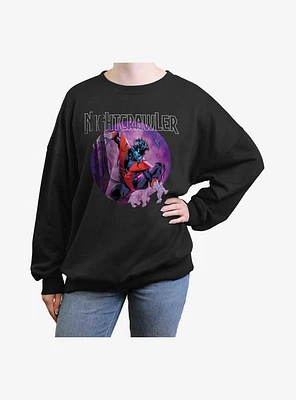 X-Men Framed Nightcrawler Girls Oversized Sweatshirt