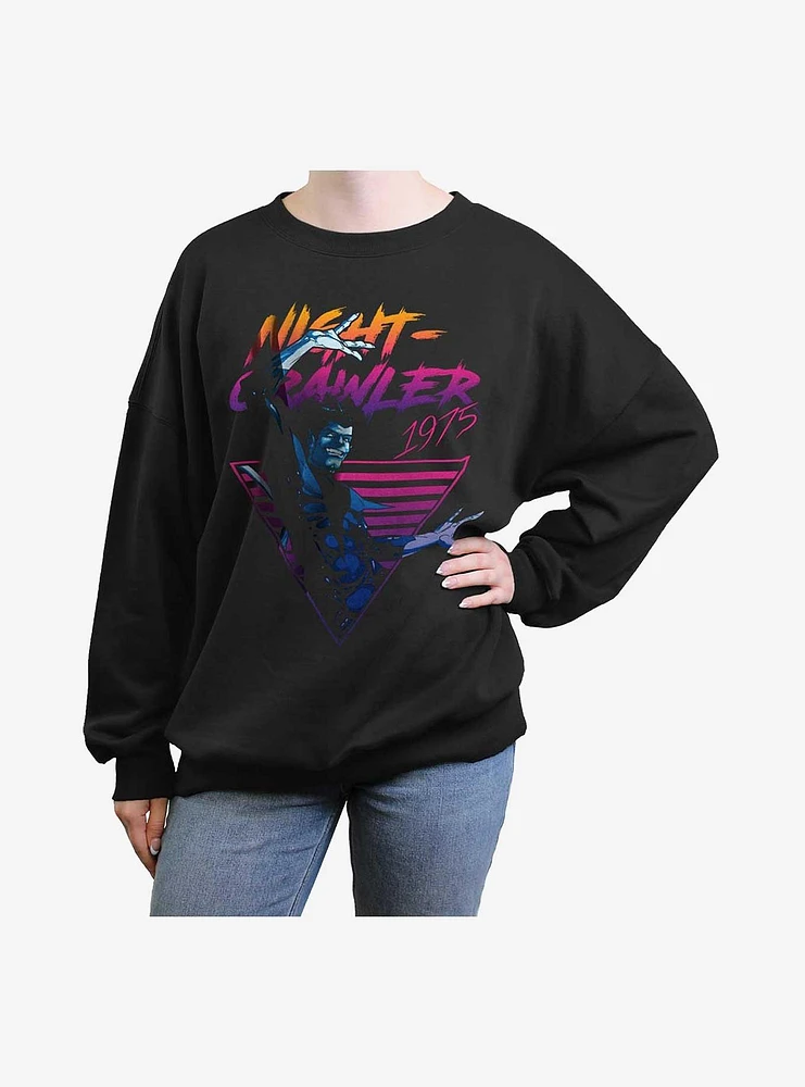 X-Men Retro Nightcrawler Girls Oversized Sweatshirt