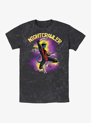 X-Men Nightcrawler Leap Mineral Wash T-Shirt