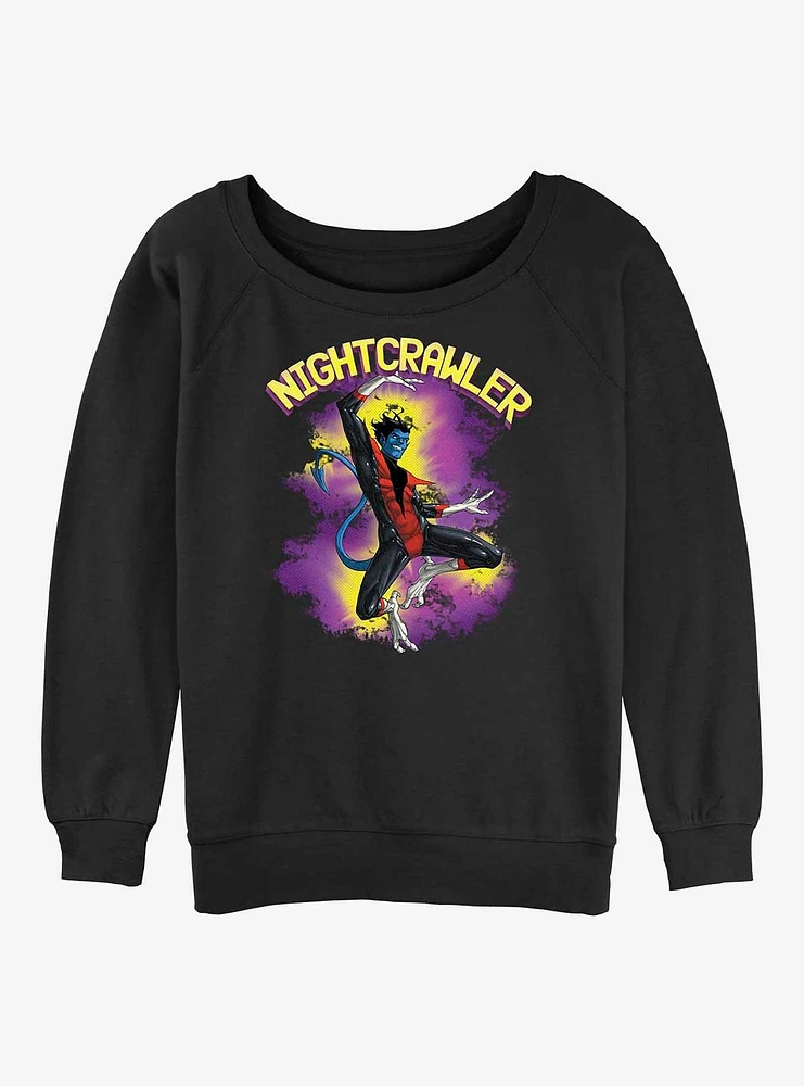 X-Men Nightcrawler Leap Girls Slouchy Sweatshirt