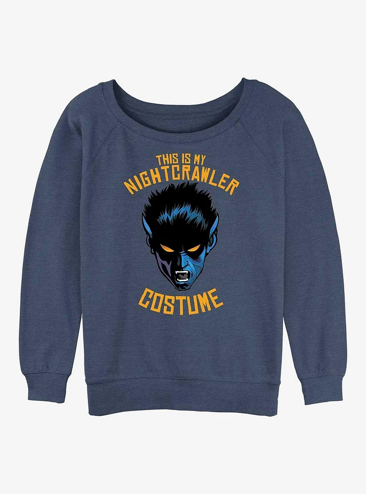 X-Men Nightcrawler This Is My Costume Girls Slouchy Sweatshirt