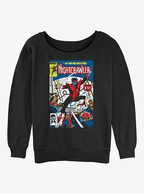 Marvel X-Men Nightcrawler Comic Cover Girls Slouchy Sweatshirt