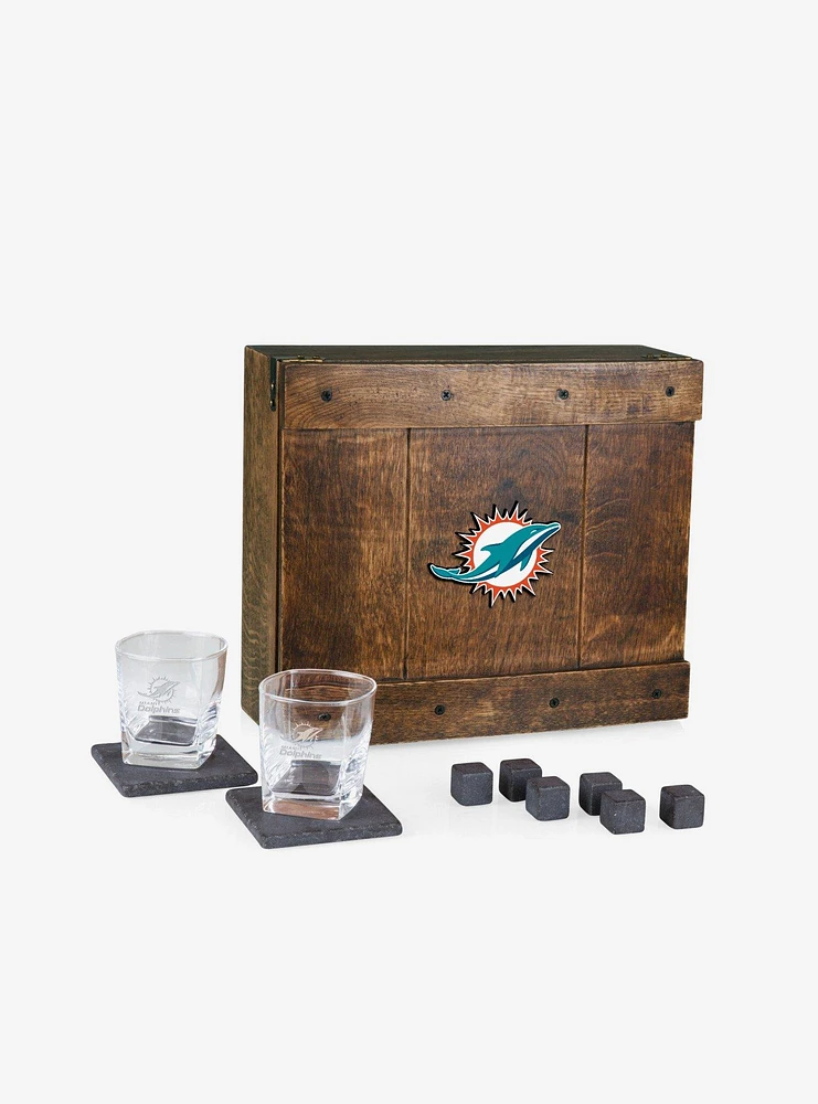 NFL Miami Dolphins Whiskey Box Gift Set