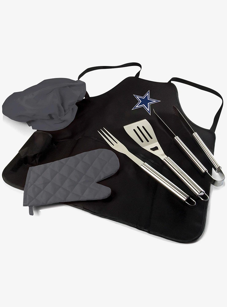 NFL Dallas Cowboys BBQ Apron Tote Grill Set