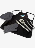 NFL Miami Dolphins BBQ Apron Tote Grill Set