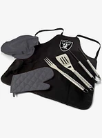 NFL Las Vegas Raiders BBQ Apron Tote Grill Set