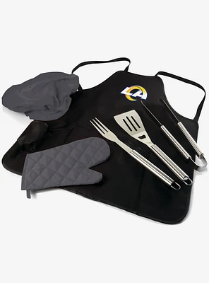 NFL Los Angeles Rams BBQ Apron Tote Grill Set