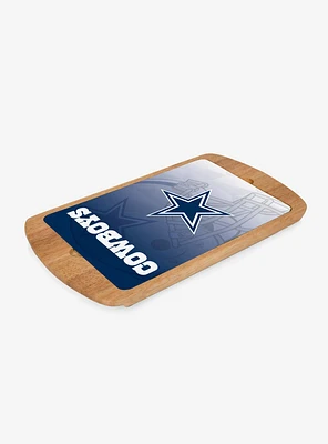 NFL Dallas Cowboys Football Field Glass Top Cutting Board