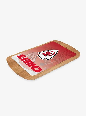 NFL Kansas City Chiefs Football Field Glass Top Cutting Board