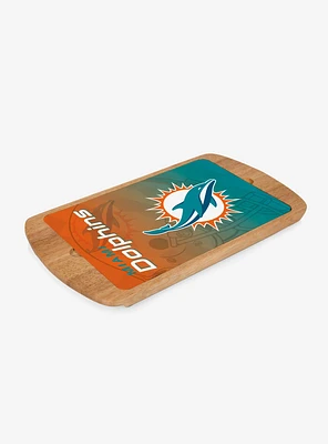 NFL Miami Dolphins Football Field Glass Top Cutting Board