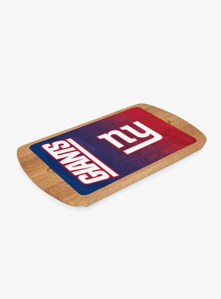 NFL New York Giants Football Field Glass Top Cutting Board