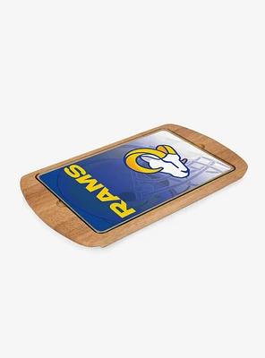 NFL Los Angeles Rams Football Field Glass Top Cutting Board