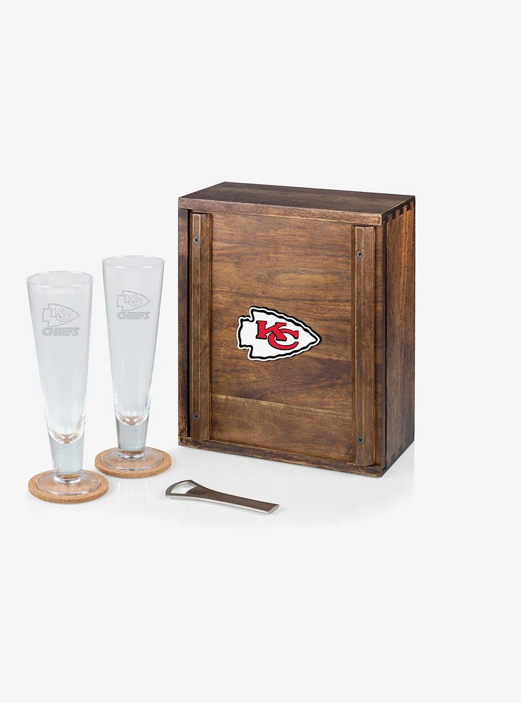 NFL Kansas City Chiefs Pilsner Glass Gift Set