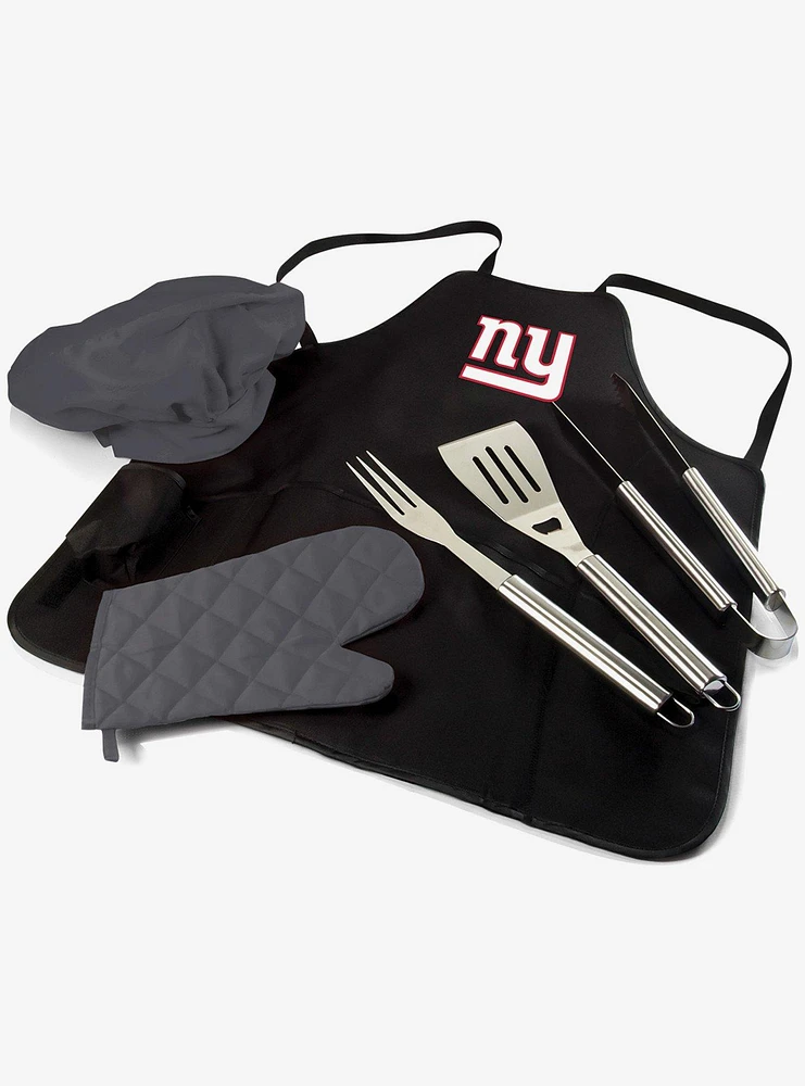 NFL New York Giants BBQ Apron Tote Grill Set