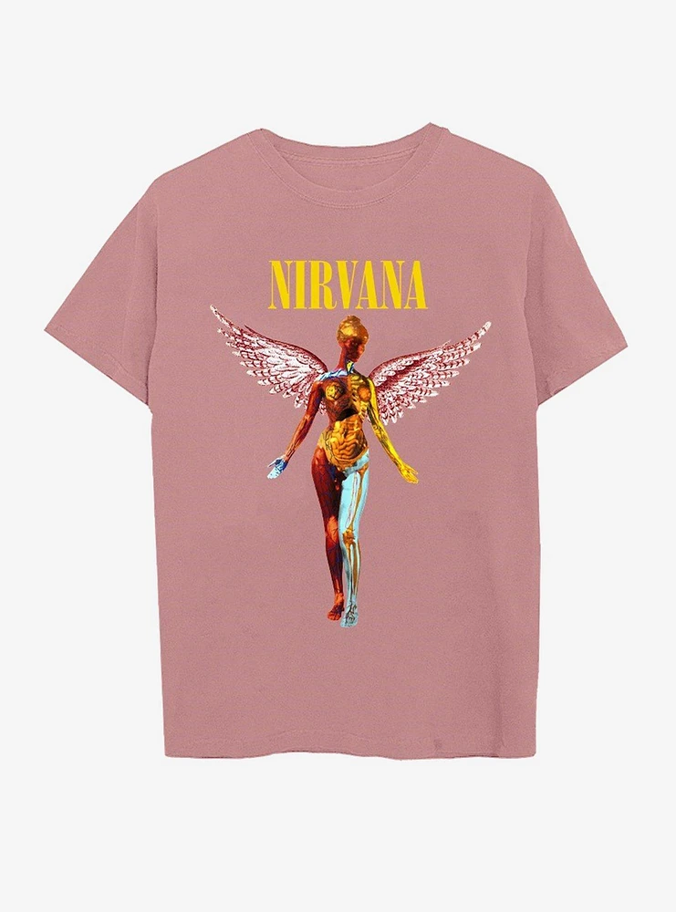 Nirvana Utero Pink Relaxed Fit Girls T-Shirt